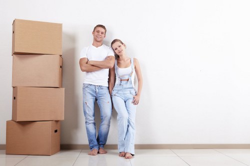 Removal team planning a house move in Islington street