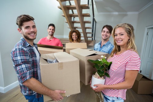 Removal team handling a home move in Islington