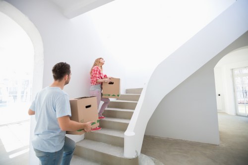 Local movers transporting office furniture across Islington