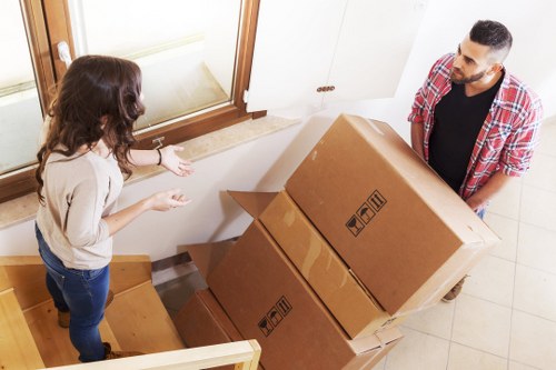 Van loading for a flat move in Islington
