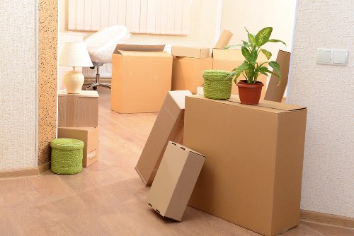 Office relocation service in Islington with desks and equipment