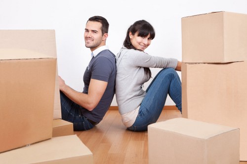 Loading furniture into a removal truck in North London