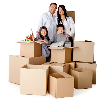 Packed student belongings ready for collection from a flat in Islington